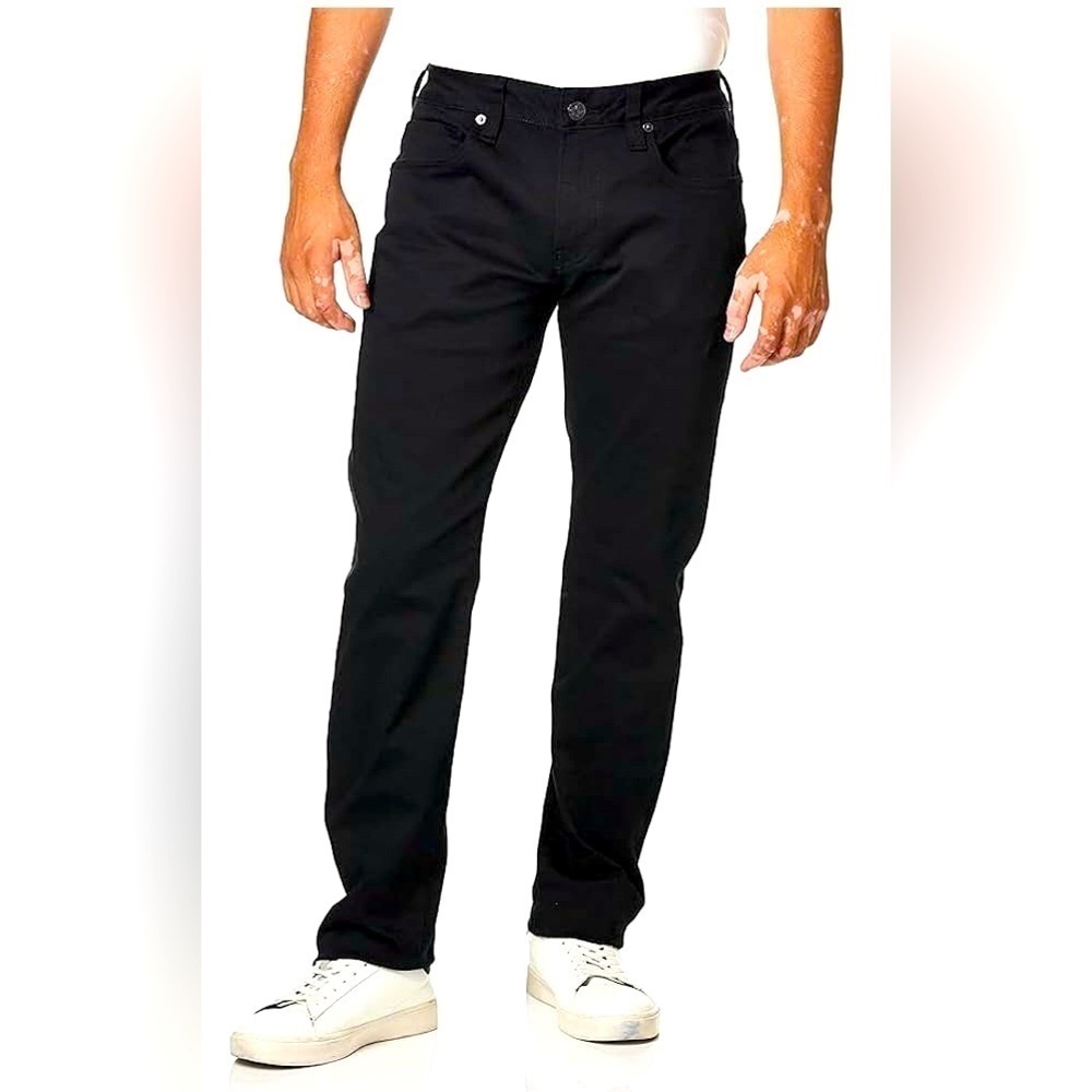 NWT Men’s Buffalo David Bitton black stretch cotton slim straight pants 44 x 30